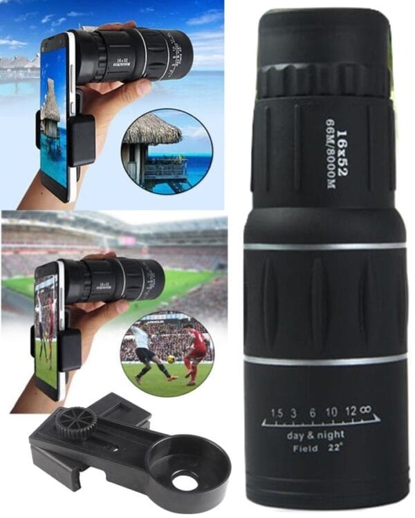 Monocular Telescope Lens with Mobile Clip for Camping -16x5