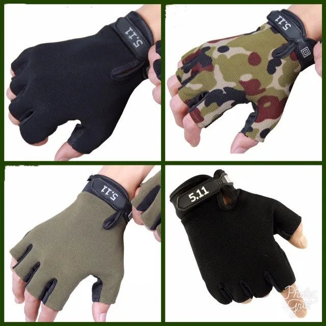 5.11 Tactical Anti-Skid Half Finger Gloves - Breathable Fingerless - Image 2