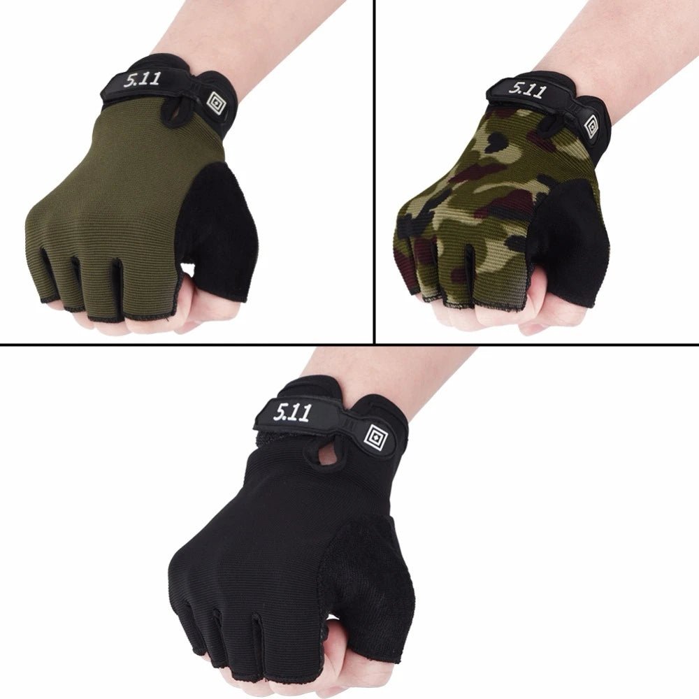 5.11 Tactical Anti-Skid Half Finger Gloves - Breathable Fingerless - Image 4