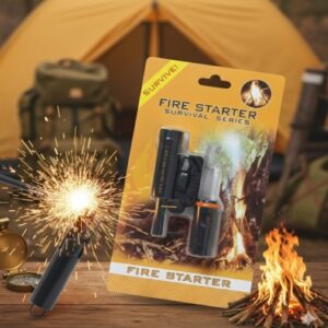 Ultimate Survival Fire Starter Flint - All-Weather Magnesium Ferro Rod