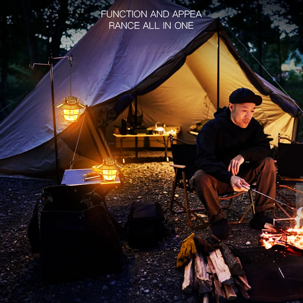 Vintage LED Camping Lantern - Portable Retro Hanging Tent Light LY15 - Image 4