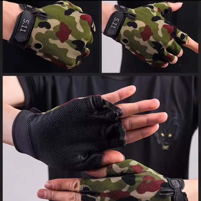 5.11 Tactical Anti-Skid Half Finger Gloves - Breathable Fingerless - Image 3