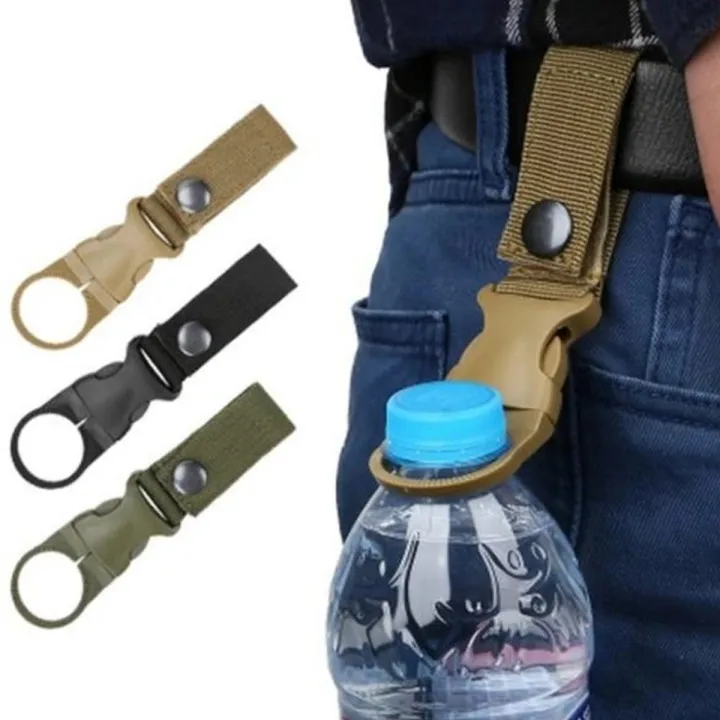 Tactical Water Bottle Belt Hook Clip - Nylon Molle Webbing - Image 2