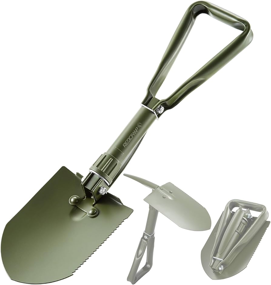 Tactical Folding Shovel - Heavy-Duty Carbon Steel Military Entrenching Tool