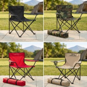 Portable Folding Camping Chair with Built-in Cup Holder