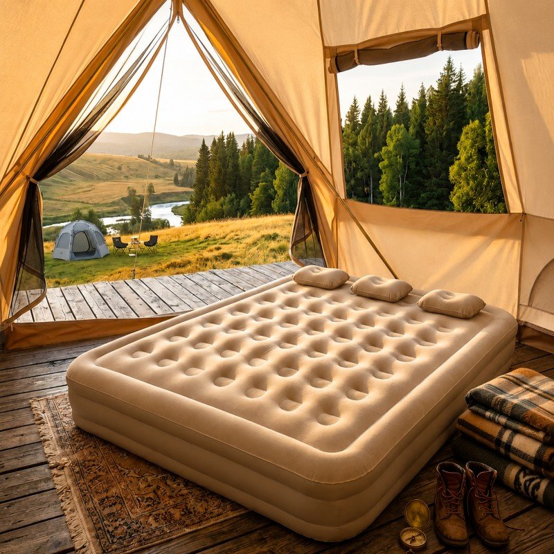Luxury Inflatable Air Mattress with Built-in Quick Inflation Pump - Image 2