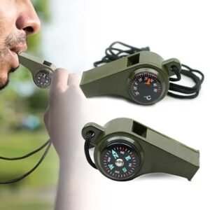 3in1 Tactical Survival Whistle Multi-Function Emergency Signal