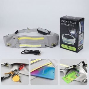 LED Fanny Pack COB Rechargeable Light - Waist Belt Storage Pouch