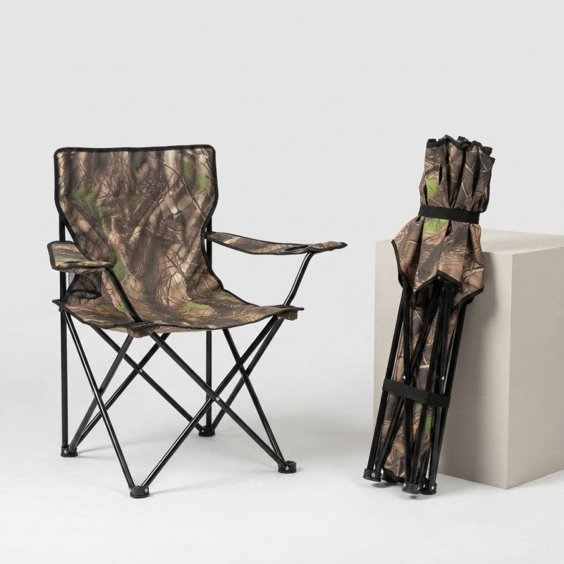 Folding Table and 4 Chairs Arm Support - Outdoor Portable Camping Set - Image 2
