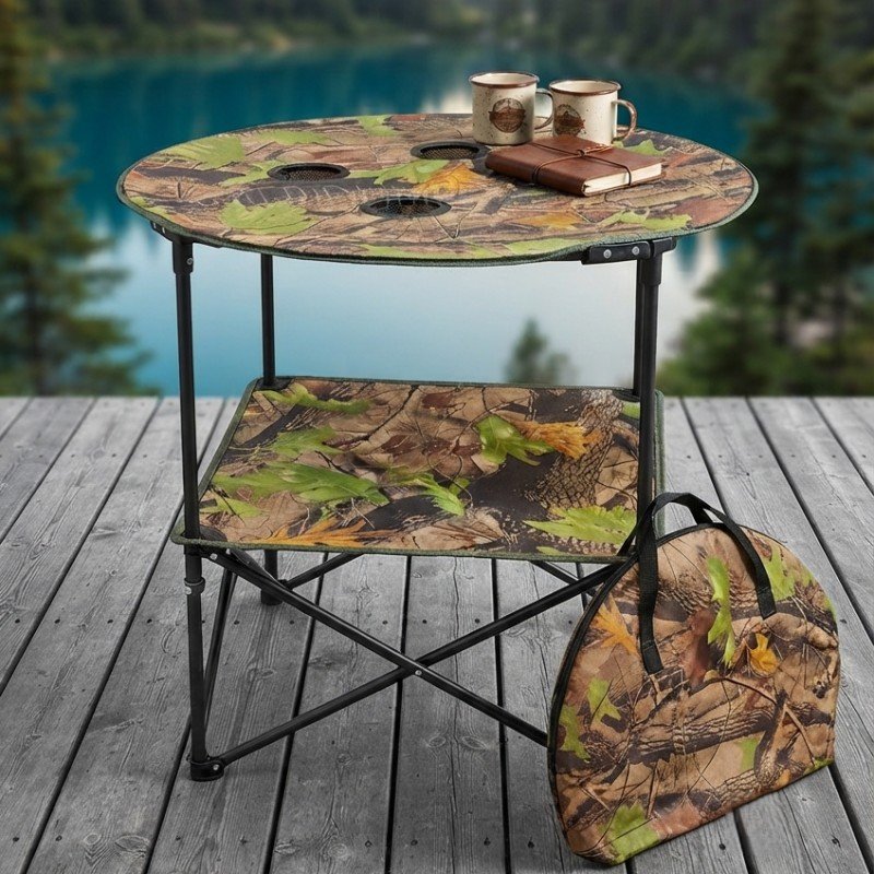 Folding Table and 4 Chairs Arm Support - Outdoor Portable Camping Set - Image 3